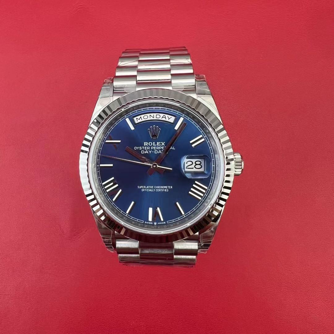 [국내배송] VS 데이데이트 40MM 블루 로만 8.27 1번 QC