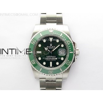 Submariner 40mm 116610 LV Green Ceramic 904L Steel AR+F 1:1 Best Edition Green Dial On 904L SS Bracelet VR3135