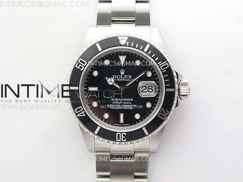 Submariner 16610 LN No Rehaut Engraving 904L Steel ARF 1:1 Best Edition on SS Bracelet SH3135 V2
