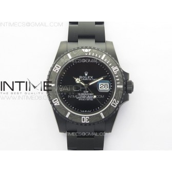 Submariner DIW DLC Sandblasted VSF 1:1 Best Edition Black Dial on DLC Bracelet VS3135