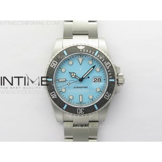 Submariner DIW Carbon Bezel VSF 1:1 Best Edition Tiffany Blue Dial on Sandblasted Bracelet VS3135