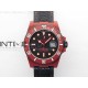 Submariner DIW Red Carbon VSF 1:1 Best Edition Black Dial on Black Nylon Strap VS3135