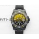 Submariner DIW Carbon Bezel VSF 1:1 Best Edition Yellow Dial on DLC Bracelet VS3135