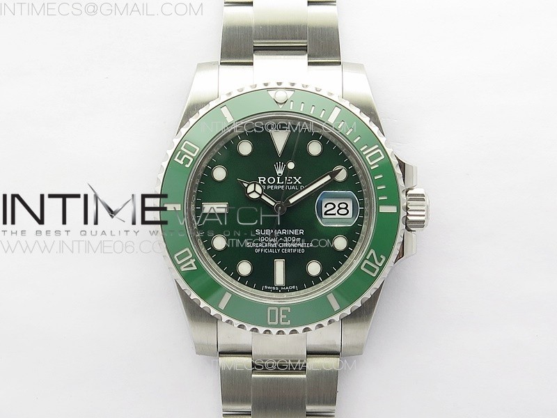 Submariner 116610 LV Green Ceramic 904L Steel VSF 1:1 Best Edition VS3135