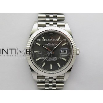 DateJust 41 126334 904L SS V2 VSF 1:1 Best Edition Gray Dial Stick Marker On Jubilee Bracelet DD3235
