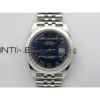 DateJust 41 126334 904L SS V2 VSF 1:1 Best Edition Blue Dial Roman Marker On Jubilee Bracelet DD3235