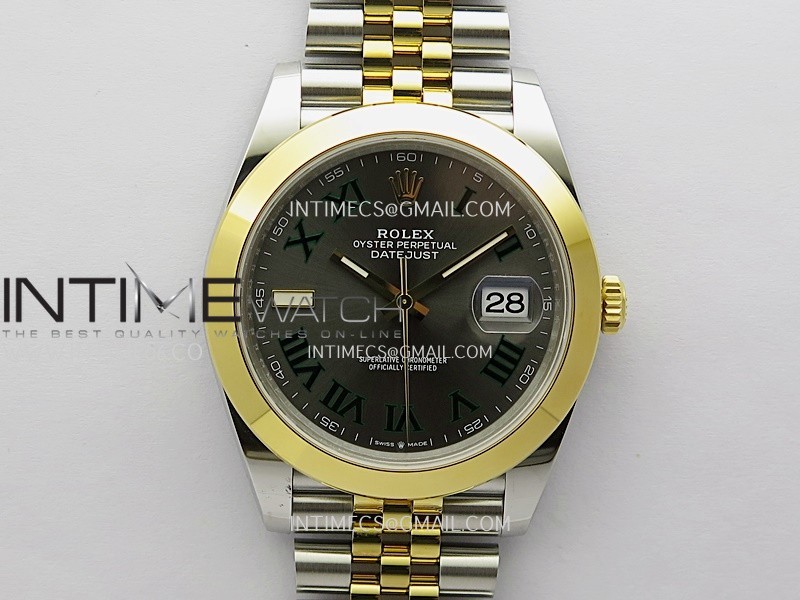 DateJust 126303 904L SS/YG VSF 1:1 Best Edition Gray Dial Roman Markers On Jubilee Bracelet VS3235