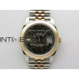 DateJust 126301 904L SS/RG VSF 1:1 Best Edition Gray Dial Roman Markers On Jubilee Bracelet VS3235
