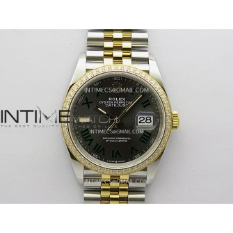 DateJust 126283 904L SS/YG VSF 1:1 Best Edition Gray Dial Roman Markers On Jubilee Bracelet VS3235