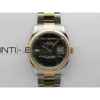 DateJust 126233 36mm 904L SS/RG AR+F 1:1 Best Edition Gray Dial Roman Marker On Oyster Bracelet VR3235