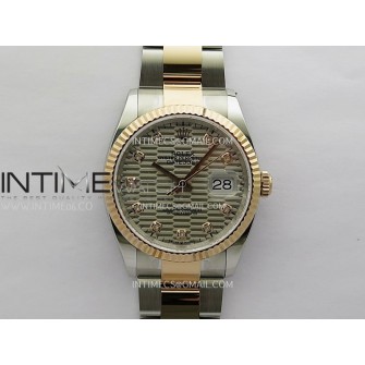 DateJust 126233 36mm 904L SS/RG AR+F 1:1 Best Edition Silver Fluted Dial Diamond Marker On Oyster Bracelet VR3235