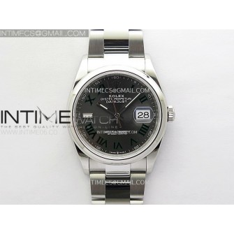 DateJust 36 SS 126200 904L Steel VSF 1:1 Best Edition Gray Dial Roman Markers on Oyster Bracelet VS3235