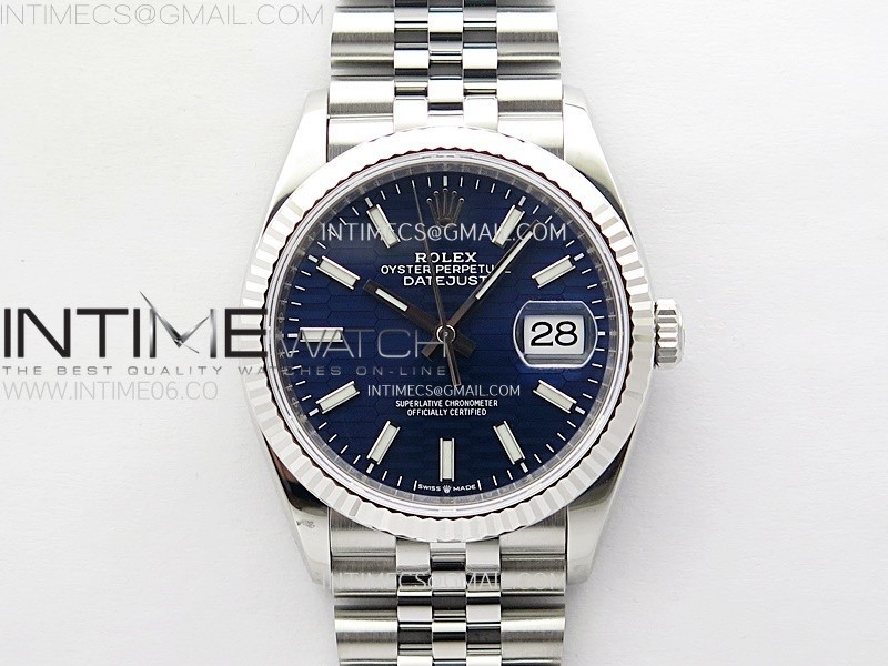 DateJust 36mm 126234 904L SS VSF 1:1 Best Edition Blue Fluted Dial on Jubilee Bracelet VS3235