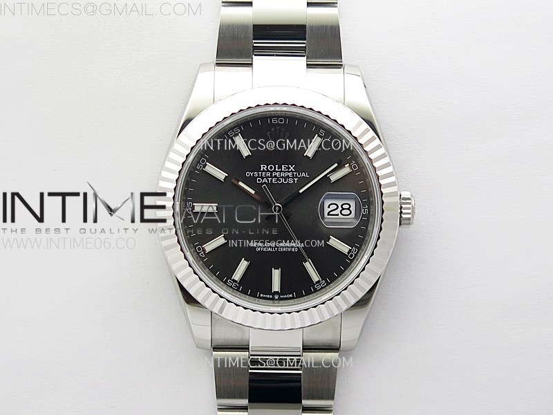 DateJust 41 126334 904L SS VSF 1:1 Best Edition Gray Dial on Oyster Bracelet VS3235