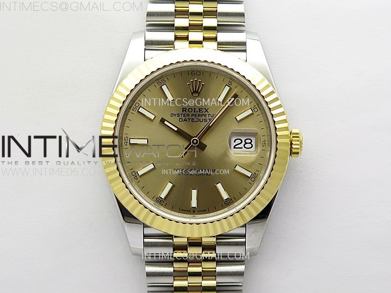 DateJust 41 126333 904L SS/YG VSF 1:1 Best Edition Gold Dial on Jubilee Bracelet VS3235