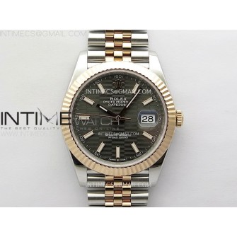 DateJust 41 126331 904L SS/RG VSF 1:1 Best Edition Gray Fluted Dial on Jubilee Bracelet VS3235