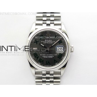 DateJust 36 SS 126200 904L Steel VSF 1:1 Best Edition Gray Dial Roman Markers on Jubilee Bracelet VS3235