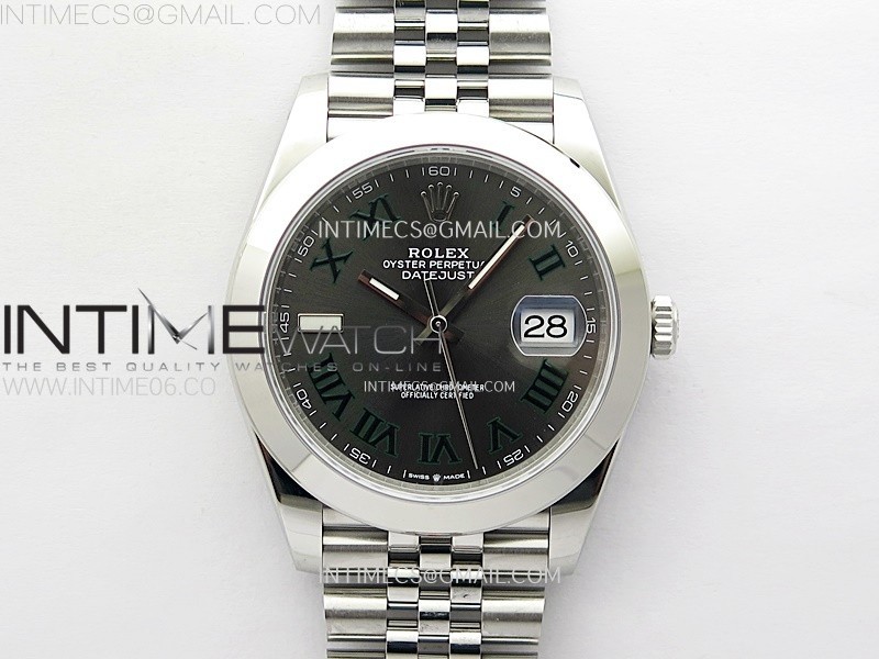 DateJust 41 126300 904L SS VSF 1:1 Best Edition Gray Dial Roman Markers on Jubilee Bracelet VS3235