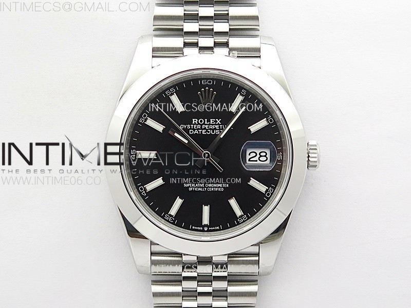 DateJust 41 126300 904L SS VSF 1:1 Best Edition Black Dial on Jubilee Bracelet VS3235
