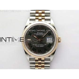 DateJust 36 126231 904L SS/RG VSF 1:1 Best Edition Gray Dial Roman Markers on Jubilee Bracelet VS3235