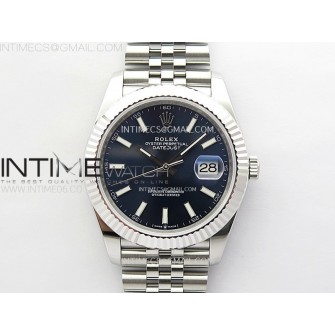 DateJust 41mm 126334 904 SS ARF 1:1 Best Edition Blue Dial Sticks Markers on Jubilee Bracelet SH3235