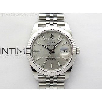 DateJust 41mm 126334 904 SS ARF 1:1 Best Edition Silver Dial Sticks Markers on Jubilee Bracelet SH3235