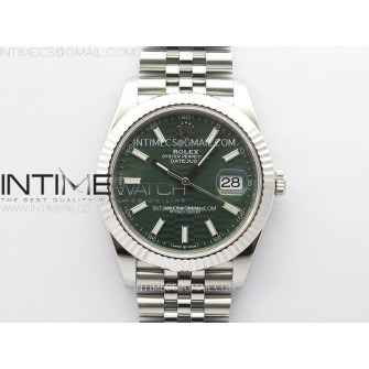 DateJust 41 126334 904L SS VSF 1:1 Best Edition Green Fluted Dial on Jubilee Bracelet VS3235