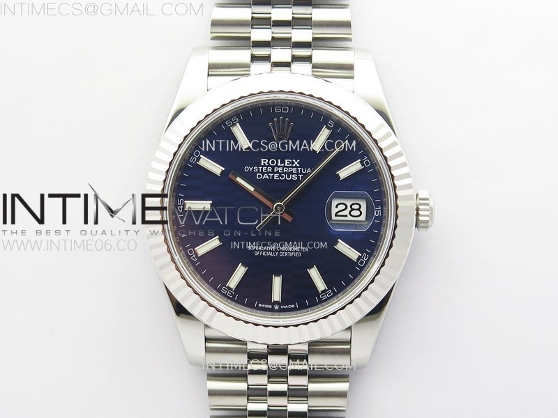 DateJust 41 126334 904L SS VSF 1:1 Best Edition Blue Fluted Dial on Jubilee Bracelet VS3235