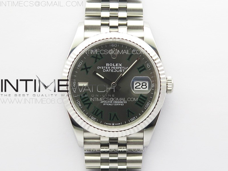 DateJust 36 SS 126234 VSF 1:1 Best Edition 904L Steel Gray Dial Roman Markers on Jubilee Bracelet VS3235