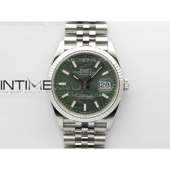 DateJust 36 SS 126234 VSF 1:1 Best Edition 904L Steel Green Leaves Dial on Jubilee Bracelet VS3235