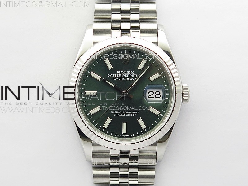 DateJust 36 SS 126234 VSF 1:1 Best Edition 904L Steel Green Dial on Jubilee Bracelet VS3235