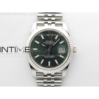 DateJust 41 126334 904L SS VSF 1:1 Best Edition Green Dial on Jubilee Bracelet VS3235