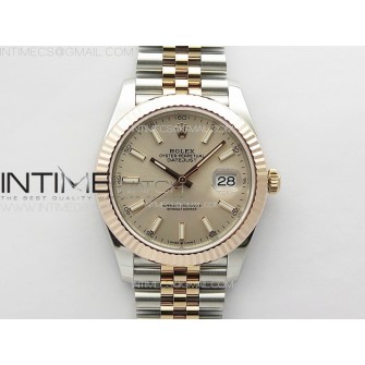 DateJust 41 126331 904L SS/RG VSF 1:1 Best Edition Champagne Gold Dial on Jubilee Bracelet VS3235