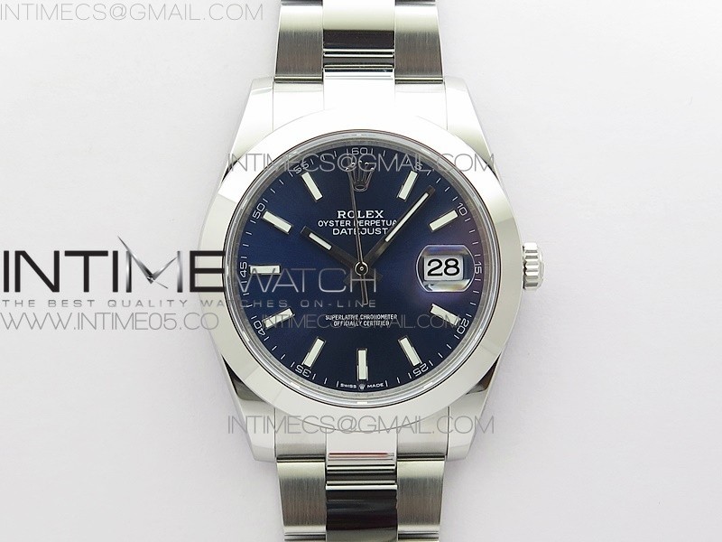 DateJust 41 126300 904L SS VSF 1:1 Best Edition Blue Dial on Oyster Bracelet VS3235