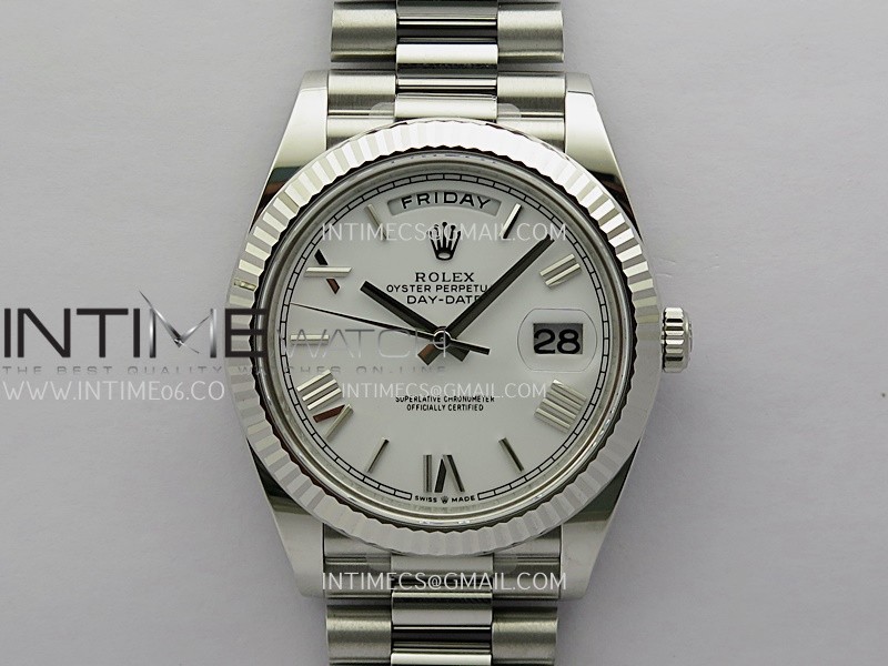 Day Date 228239 40mm Gain Weight V3 THBF 1:1 Best Edition White Dial Roman Marker On President Bracelet VR3255
