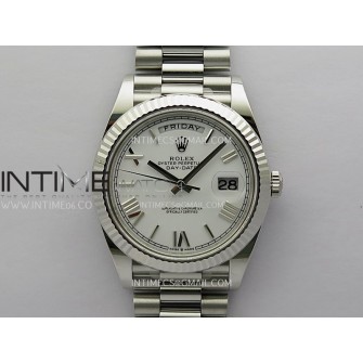 Day Date 228239 40mm Gain Weight V3 THBF 1:1 Best Edition White Dial Roman Marker On President Bracelet VR3255