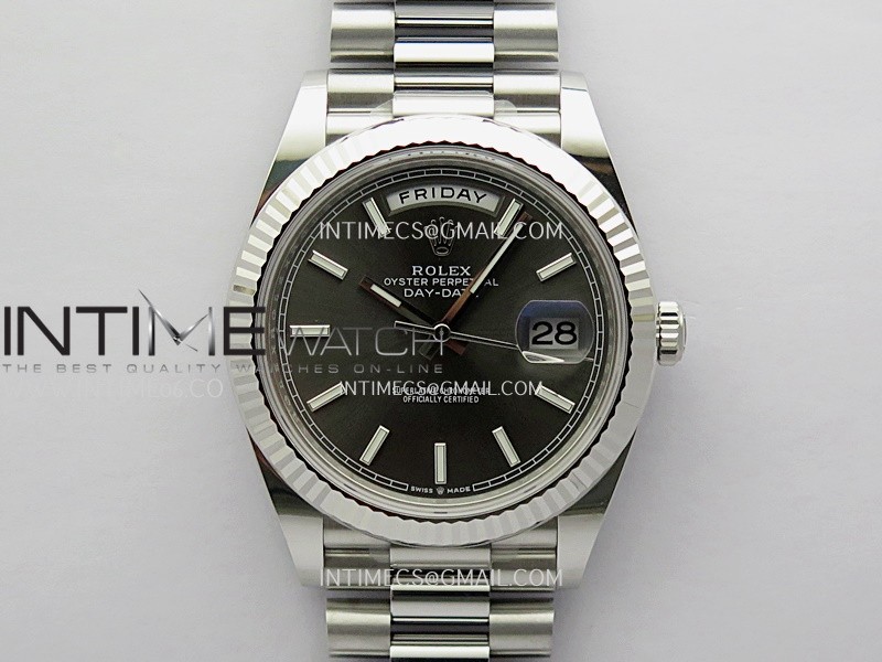 Day Date 228239 40mm Gain Weight V3 THBF 1:1 Best Edition Gray Dial Stick Marker On President Bracelet VR3255