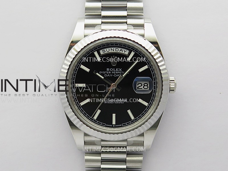 Day Date 228239 40mm Gain Weight V3 THBF 1:1 Best Edition Black Dial Stick Marker On President Bracelet VR3255