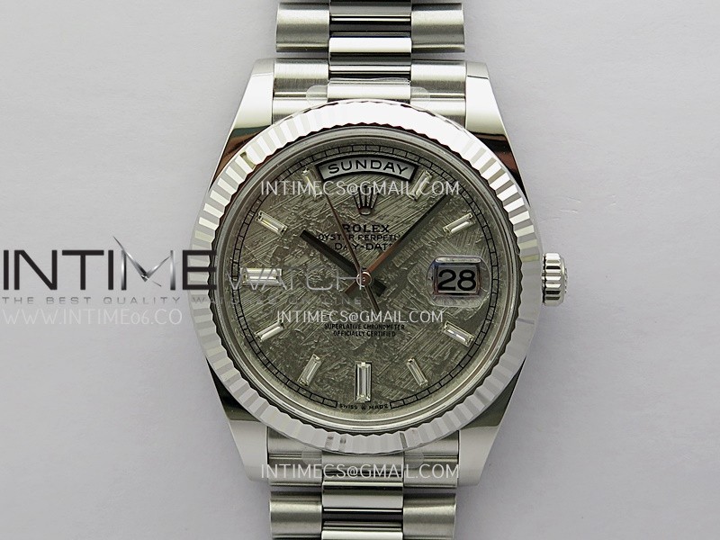 Day Date 228239 40mm Gain Weight V3 THBF 1:1 Best Edition Meteorite Dial T Diamond Marker On President Bracelet VR3255