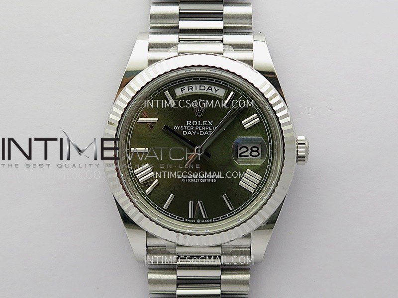 Day Date 228239 40mm Gain Weight V3 THBF 1:1 Best Edition Green Dial Roman Marker On President Bracelet VR3255