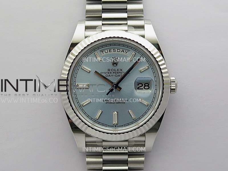 Day Date 228239 40mm Gain Weight V3 THBF 1:1 Best Edition Ice Blue Dial T Diamond Marker On President Bracelet VR3255