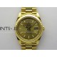 Day Date 40 YG 228238 THBF 1:1 Gain Weight Best Edition Gold Dial Stick Marker on President Bracelet VR3255 V3