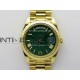 Day Date 40 YG 228238 THBF 1:1 Gain Weight Best Edition Green Dial Roman Marker on President Bracelet VR3255 V3