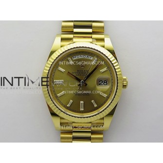 Day Date 40 YG 228238 THBF Gain Weight 1:1 Best Edition Gold Dial T Diamond Marker on President Bracelet VR3255 V3 (Gain Weight)