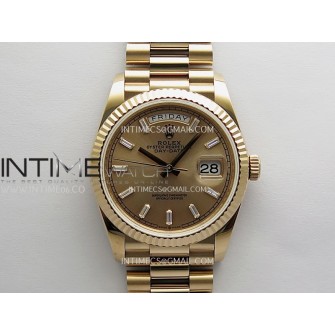 Day Date 128235 Gain Weight RG QF 1:1 Best Edition RG Dial T Diamond Marker On RG President Bracelet A2836