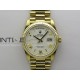 Day Date 128238 Gain Weight YG QF 1:1 Best Edition White Dial Roman Markers on YG President Bracelet