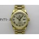 Day Date 128238 Gain Weight YG QF 1:1 Best Edition Champagne Dial Roman Markers on YG President Bracelet