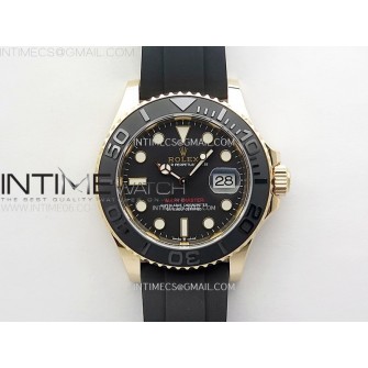 Yacht-Master 126655 Weight RG/Tungsten Gold ARF 1:1 Best Edition Black Ceramic Bezel on Oysterflex Rubber Strap VS3235