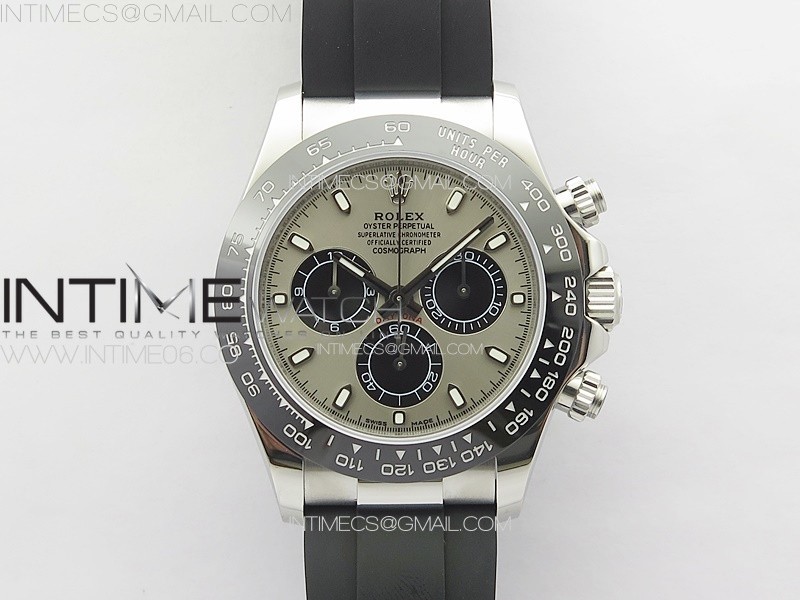 Daytona 116519LN APSF Gray Dial Stick Markers On Rubber Strap Slim A7750