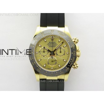 Daytona 116518LN YG APSF Gold Dial Stick Markers On Rubber Strap Slim A7750
